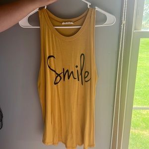 Yellow SMILE tang top